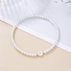 White initial bracelet a