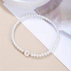 White initial bracelet b