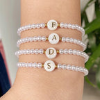 White initial bracelet s