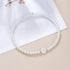 White initial bracelet g