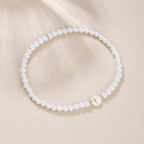 White initial bracelet i