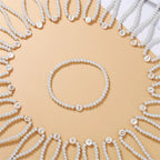 White initial bracelet m