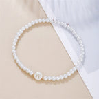 White initial bracelet w