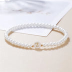 White initial letter bracelet