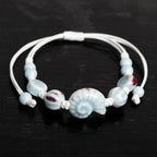 Bohemian Snail Shell Bracelet blue