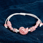 Bohemian Snail Shell Bracelet pink