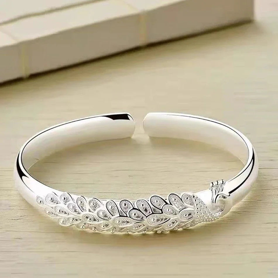 Bohemian Bracelet with Peacock Woman