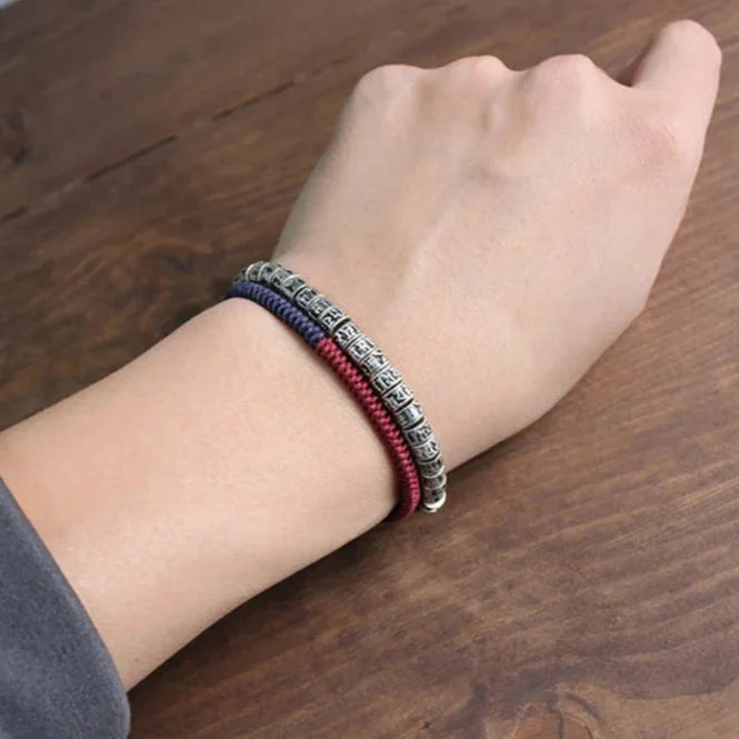 Buddhist Amulet ID Bracelet Carved
