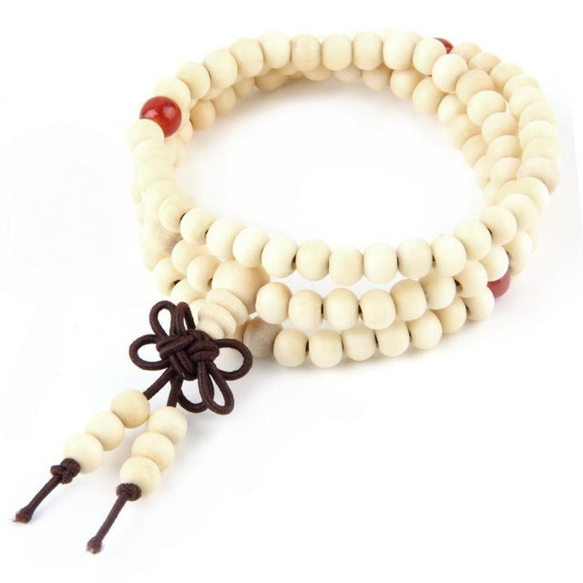 White Buddhist Lucky Charm Bracelet
