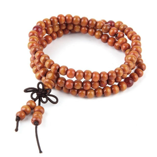 Orange Buddhist Lucky Charm Bracelet