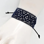 Handmade Geometric-Shaped Brazilian Bracelet black