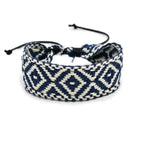 Handmade Geometric-Shaped Brazilian Bracelet blue