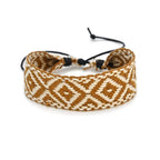 Handmade Geometric-Shaped Brazilian Bracelet light brown