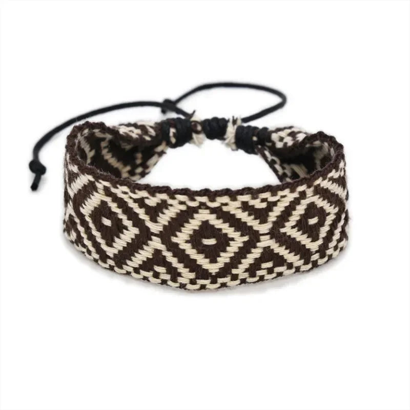Handmade Geometric-Shaped Brazilian Bracelet black