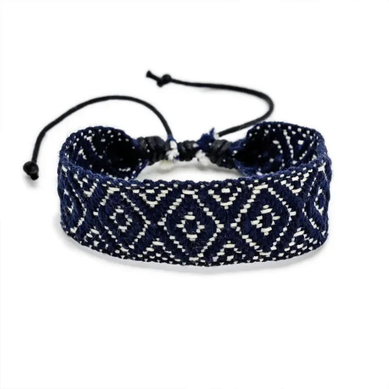 Handmade Geometric-Shaped Brazilian Bracelet black