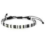 Handwoven Brazilian Friendship Bracelet black and white