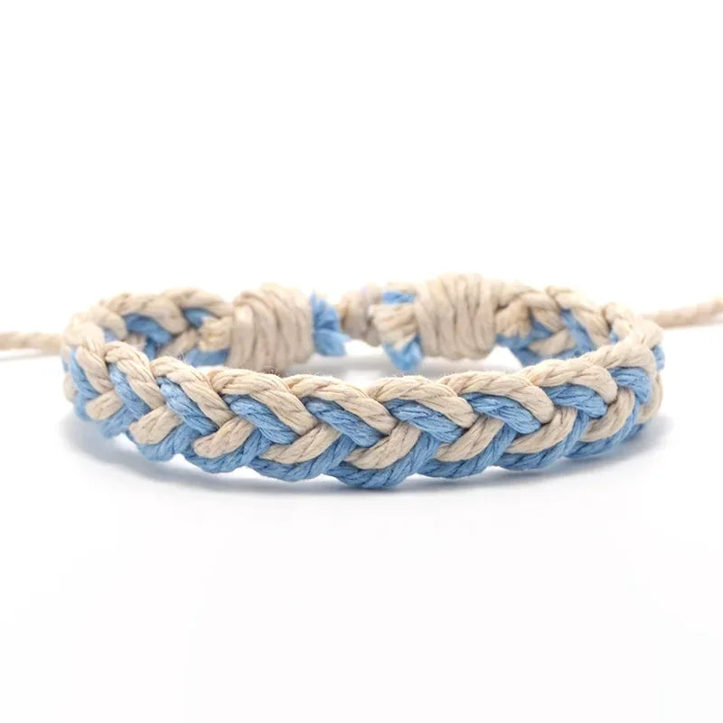 Artisanal Brazilian Bracelet Natural Colors light blue