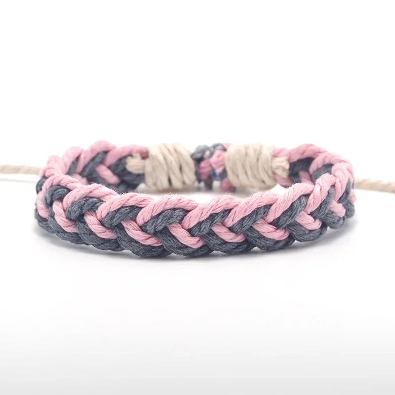 Artisanal Brazilian Bracelet Natural Colors pink