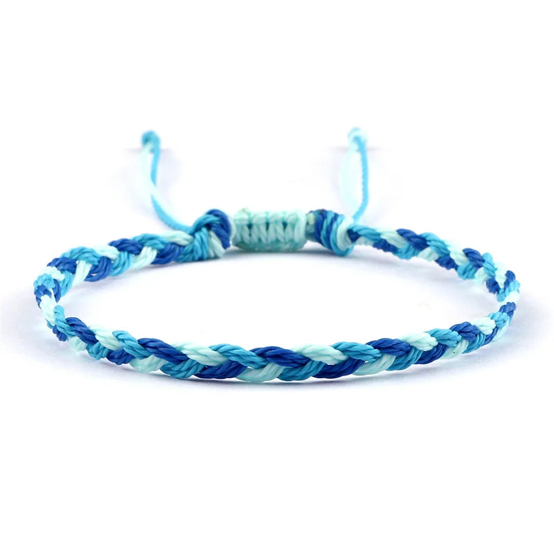 Handmade Blue Brazilian Bracelet in blue and dark blue