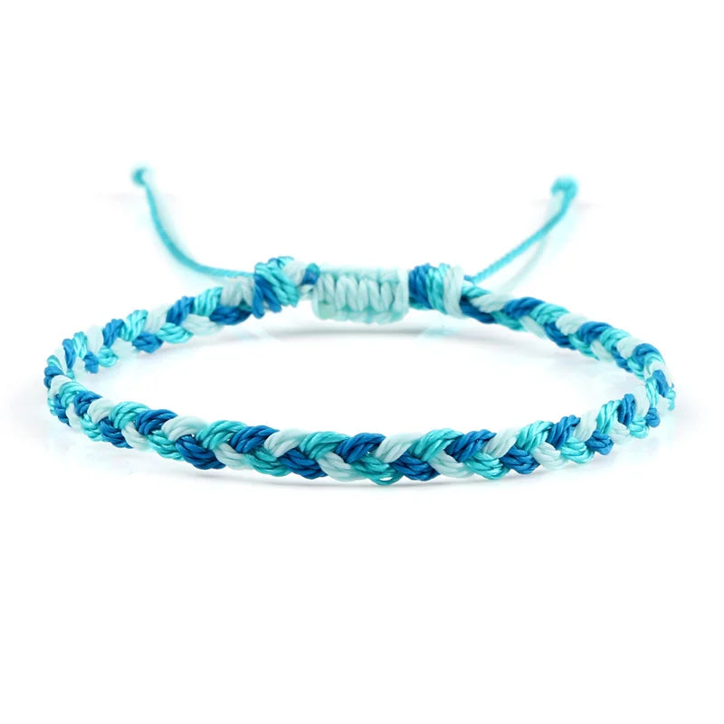 Handmade Blue Brazilian Bracelet in blue and green