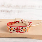 Handmade Embroidered Boho Brazilian Bracelet red