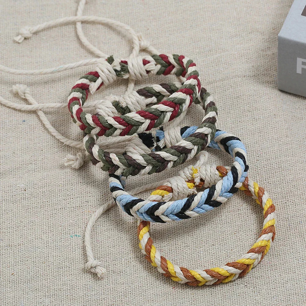 Natural-Effect Yellow Cotton Thread Brazilian Bracelet