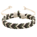 Natural-Effect Green Cotton Thread Brazilian Bracelet