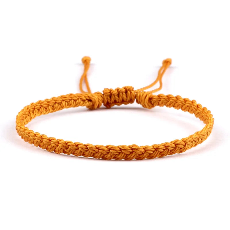 Slim Adjustable Brazilian Bracelet orange