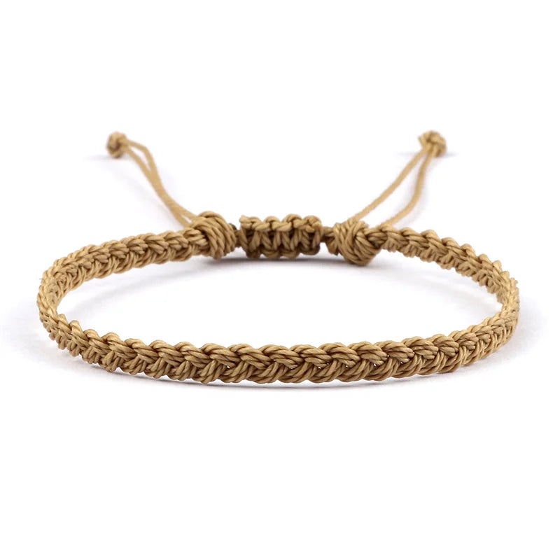 Slim Adjustable Brazilian Bracelet beige