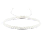 Slim Adjustable Brazilian Bracelet white
