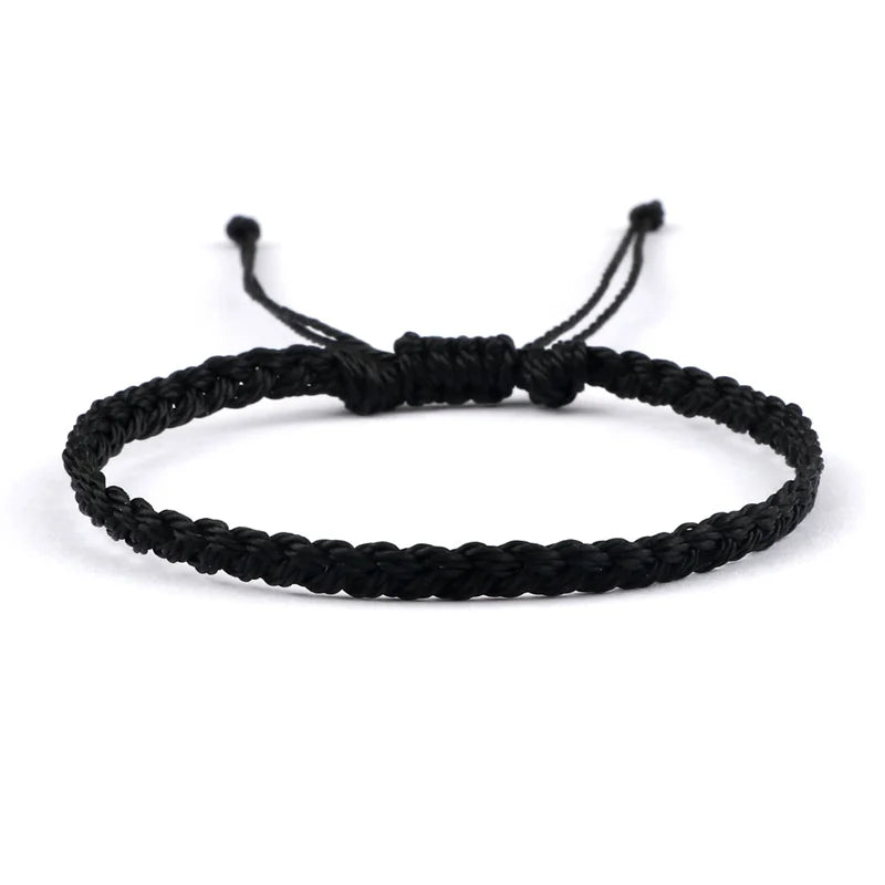 Slim Adjustable Brazilian Bracelet black