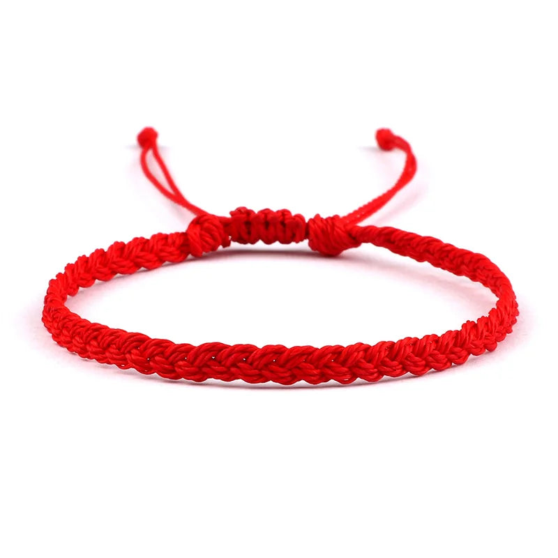 Slim Adjustable Brazilian Bracelet red