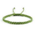 Slim Adjustable Brazilian Bracelet green