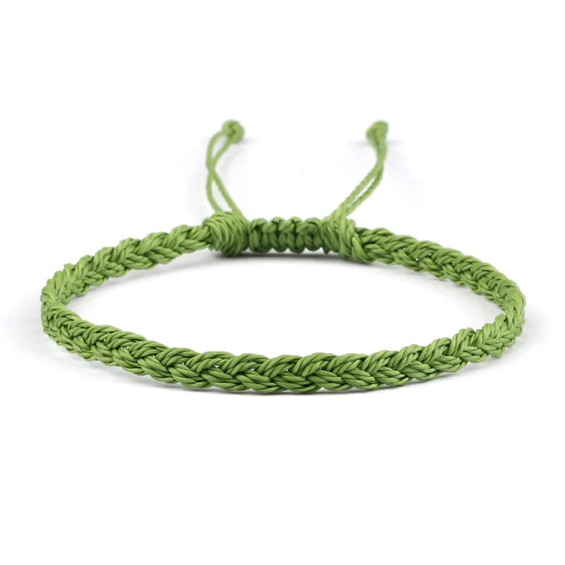 Slim Adjustable Brazilian Bracelet green