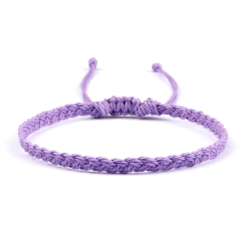 Slim Adjustable Brazilian Bracelet purple
