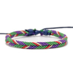 Minimalist Brazilian Bracelet in Purple Cotton Thread