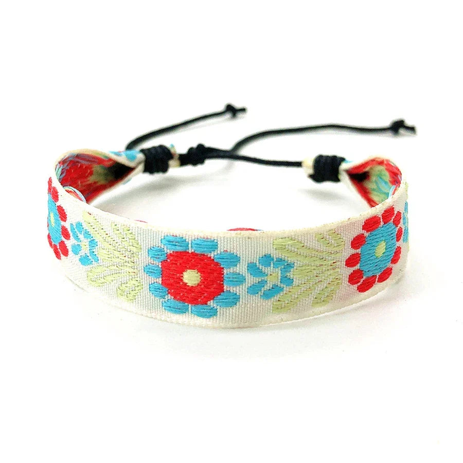 Unisex Brazilian Vacation-Style Bracelet, red and blue