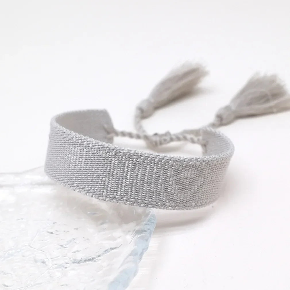 Soft Pastel Handmade Brazilian Bracelet gray