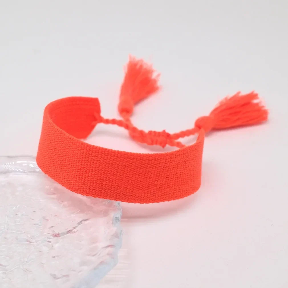 Soft Pastel Handmade Brazilian Bracelet red