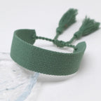 Soft Pastel Handmade Brazilian Bracelet dark green