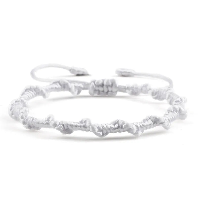 Handmade Braided Brazilian Bracelet white