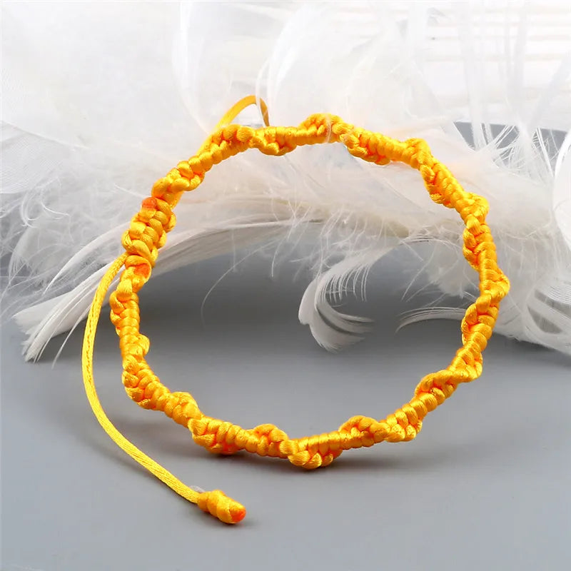 Handmade Braided Brazilian Bracelet orange