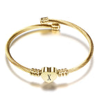 Heart bracelet with initial x