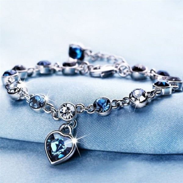 Women's Heart Bracelet Silver Gourmet Zircon