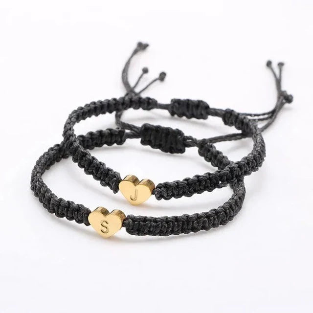Initial Heart Gold Bracelet