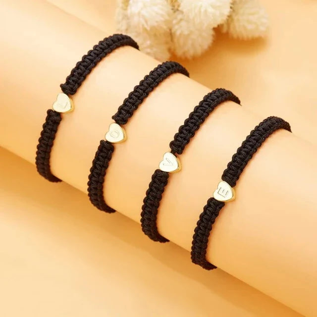 Initial Heart Gold Bracelet