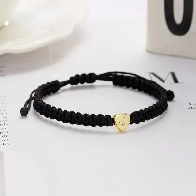 Initial Heart Gold Bracelet
