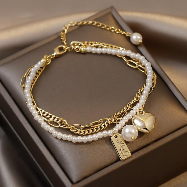 Heart Bracelet & South Sea Pearls