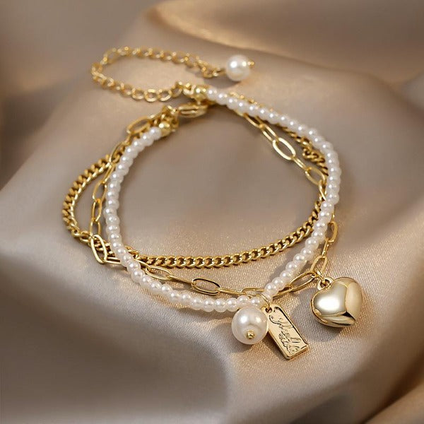 Heart Bracelet & South Sea Pearls