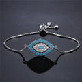 Bracelet Against the Evil Eye Blue Greek Turkish Matiasma Mataki Silver Chain 1